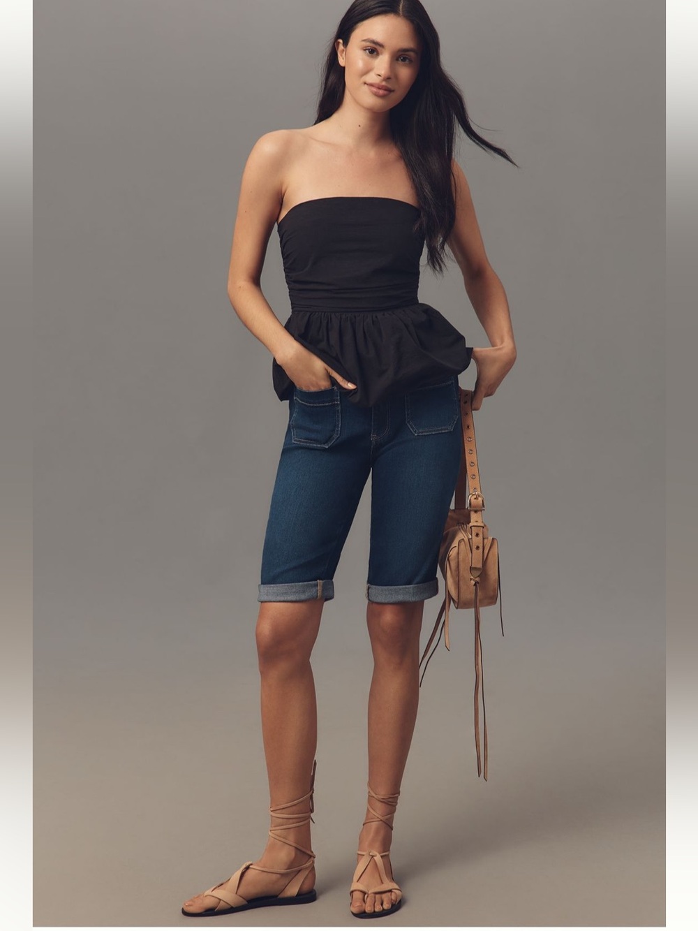 Anthropologie Pilcro Mid-Rise Patch Pocket Denim
Bermuda Shorts Size 24 - Picture 2 of 4